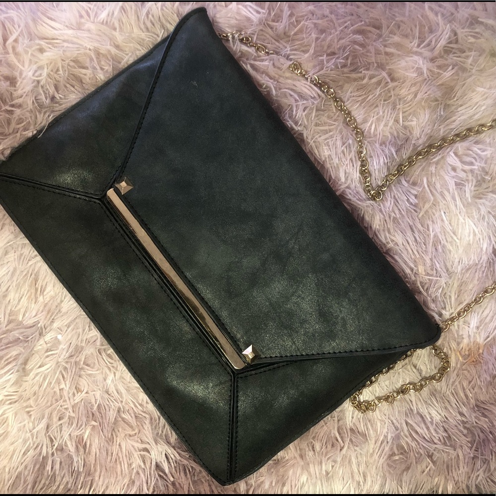 Grey/gold trim purse